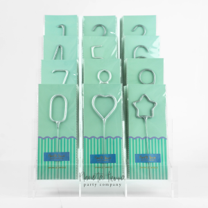 DISPLAY PLATA VELAS DE CHISPA PLATA