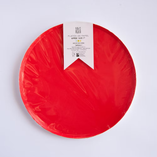 PLATO GRANDE 9" ROJO
