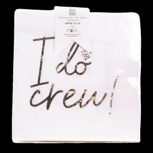 SERVILLETA CON DISEÑO I DO CREW SERVILLETA CON DISEÑO I DO CREW
