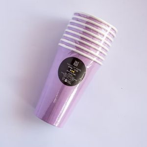 Vaso Grande con diseño Rosa metalico VASO GRANDE LILA