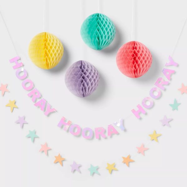 Guirnalda Honeycomb colores pastel - Spritz™