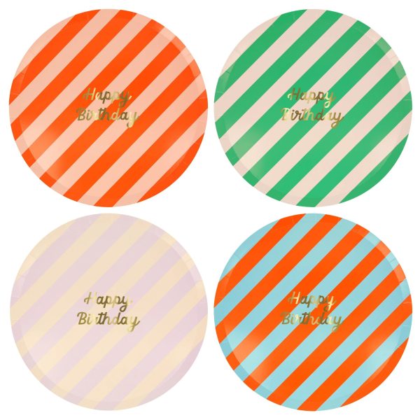 Plato Stripe multicolor Happy Birthday