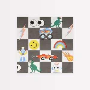 Retro paper servilletas
