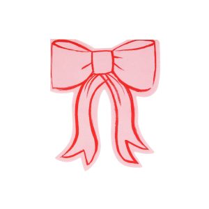 Servilleta con lazo rosa