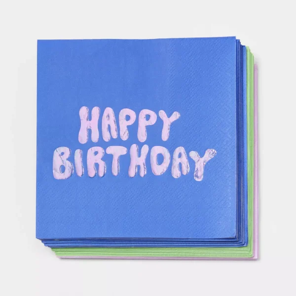 servilletas de happy bday